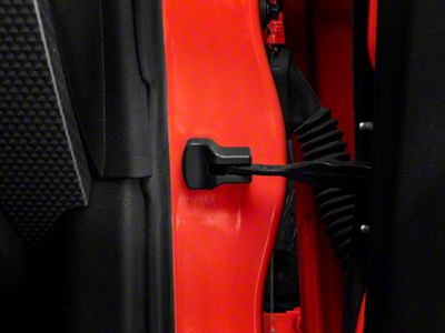 MP Concepts Door Hinge Cover Set; Black (15-25 Mustang)