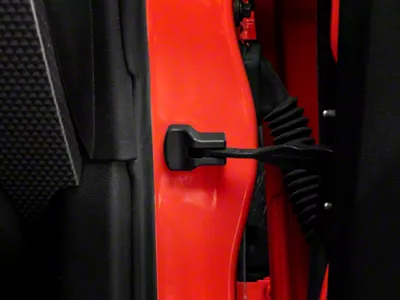 MP Concepts Door Hinge Cover Set; Black (15-23 Mustang)
