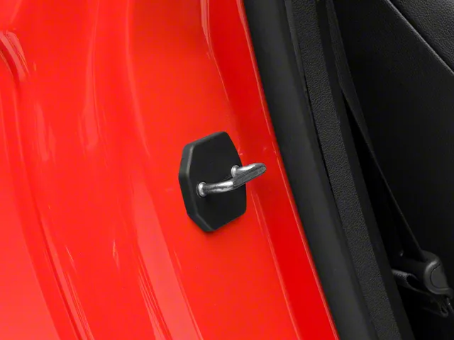 MP Concepts Door Striker Cover Set; Black (15-24 Mustang)
