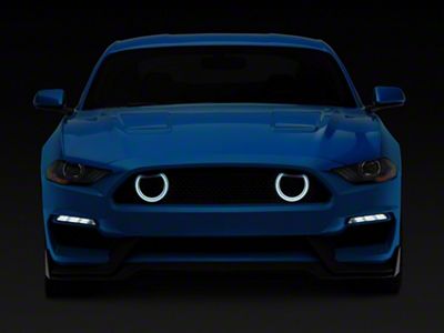 MP Concepts Mach 1 Style Front Bumper with LED Turn Signals; Unpainted (18-23 Mustang GT, EcoBoost)