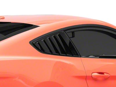 MP Concepts Quarter Window Louvers; Gloss Black (15-23 Mustang Fastback)