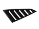 MP Concepts Quarter Window Louvers; Gloss Black (2024 Mustang Fastback)