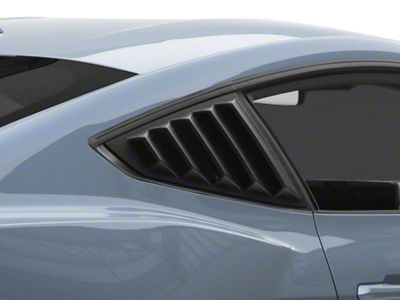 MP Concepts Quarter Window Louvers; Matte Black (24-25 Mustang Fastback)