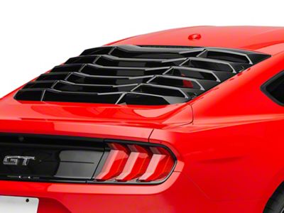 MP Concepts Rear Window Louvers; Gloss Black (15-25 Mustang Fastback)