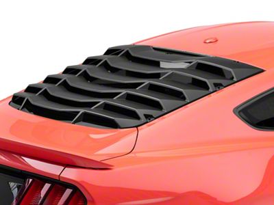 MP Concepts Rear Window Louvers; Matte Black (15-24 Mustang Fastback)