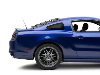 SDeelCase Black Urethane Rear Quarter Window Cover Louver Scoop For 2005-2014 Ford Mustang – Adhesive Mount
