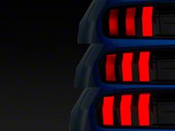 MP Concepts S650 Style LED Tail Lights; Black Housing; Red Lens (15-23 Mustang)