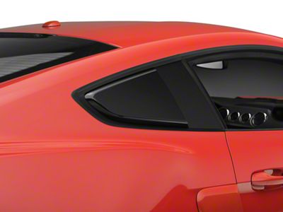 MP Concepts Quarter Window Scoops; Gloss Black (15-23 Mustang Fastback)