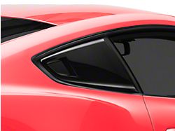 MP Concepts Quarter Window Scoops; Gloss Black (15-23 Mustang Fastback)