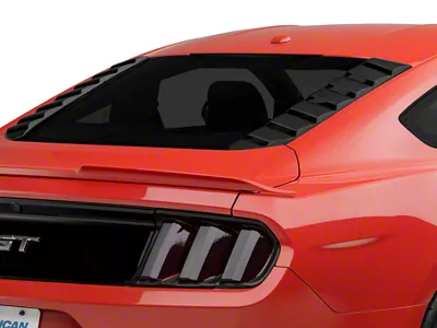 MP Concepts Sport Rear Window Louvers; Matte Black (15-24 Mustang Fastback)