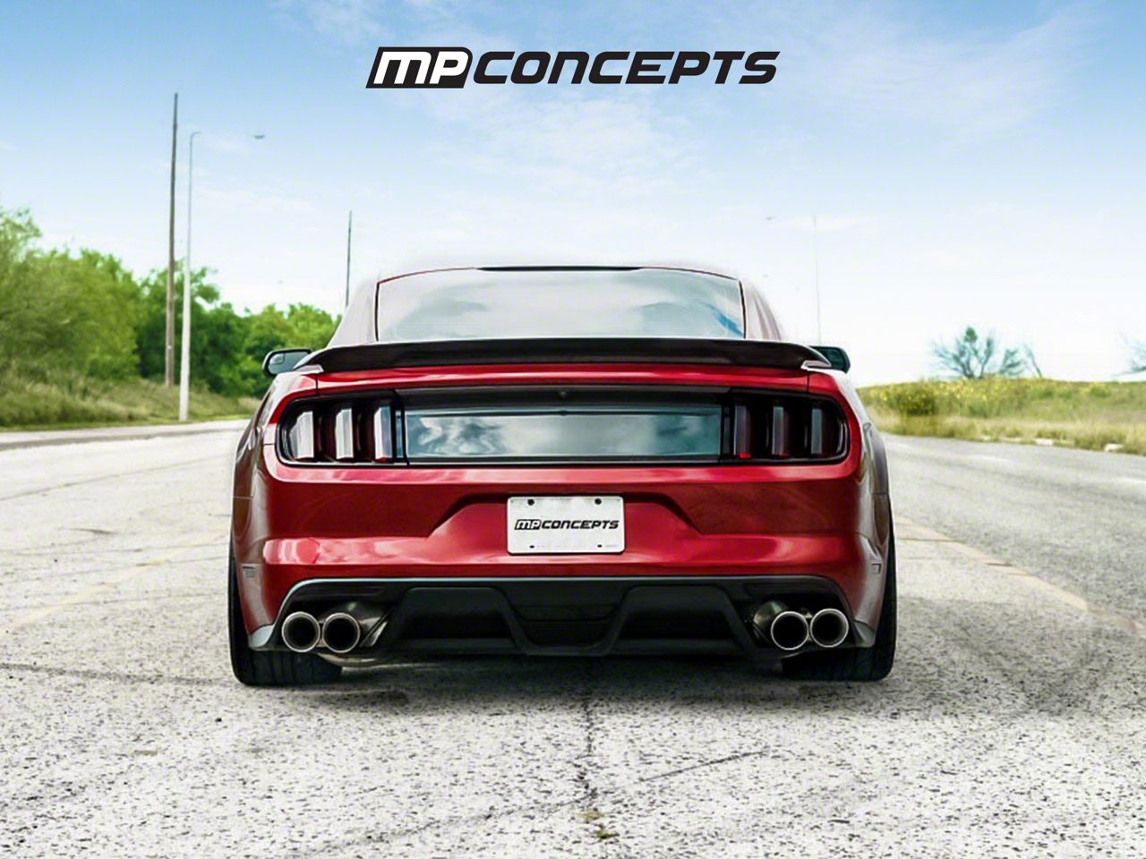 MP Concepts Mustang GT350 Style Rear Bumper and Diffuser Kit; Unpainted 397417 (1517 Mustang