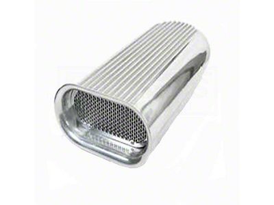 Mr. Gasket Hilborn Style Hood Scoop for Dual 4-Barrel Carburetors; Polished (Universal; Some Adaptation May Be Required)