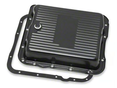 Mr. Gasket THM700/4L60-E Transmission Oil Pan; Black Steel (93-02 Camaro)