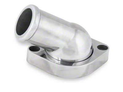 Mr. Gasket LS Water Neck Swivel; 30-Degree Angle; Polished (97-13 Corvette C5 & C6)