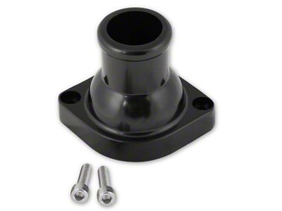 Mr. Gasket LS Water Neck Swivel; Straight; Black (97-13 Corvette C5 & C6)