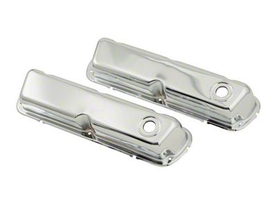 Mr. Gasket Valve Covers; Chrome (79-95 V8 Mustang)