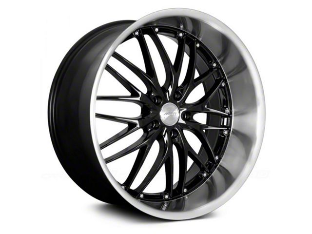 MRR GT1 Black Machined Lip Wheel; 20x10 (10-15 Camaro)