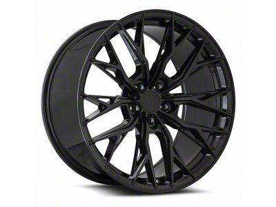 MRR GF5 Gloss Black Wheel; Rear Only; 20x11; 48mm Offset (20-25 Corvette C8 Stingray)