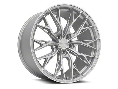 MRR GF5 Silver Machine Wheel; Rear Only; 20x11; 48mm Offset (20-25 Corvette C8 Stingray)
