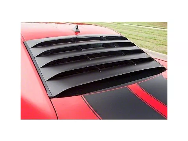 MRT Aluminum Rear Window Louvers; Satin Black (10-15 Camaro Coupe)