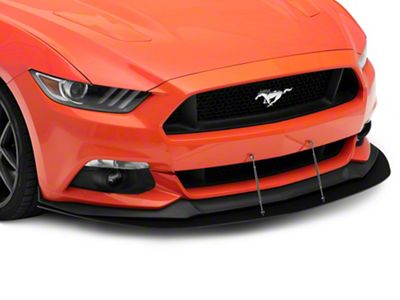 MRT Adjustable Front Splitter; Stipple Finish (15-23 Mustang GT, EcoBoost, V6)