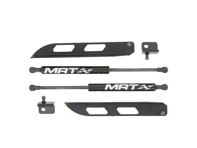 MRT Hood Struts; Black (05-14 Mustang)