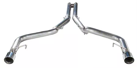 MRT KR Muffler Delete Cat-Back Exhaust with MaxFlow H-Pipe and Polished Tips (2024 Mustang GT w/o Active Exhaust)