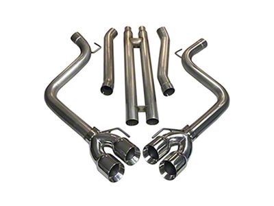 MRT KR Muffler Delete Cat-Back Exhaust with MaxFlow H-Pipe and Polished Tips (24-25 Mustang GT w/ Active Exhaust, Dark Horse)