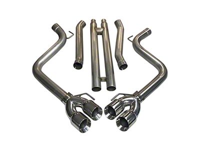 MRT KR Muffler Delete Cat-Back Exhaust with MaxFlow H-Pipe and Polished Tips (18-23 Mustang GT w/o Active Exhaust)