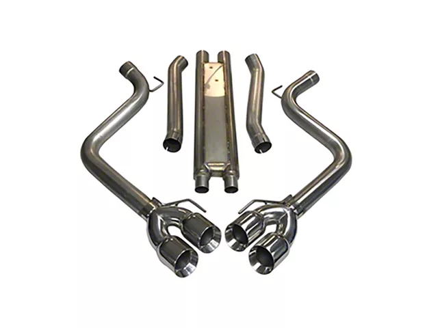 MRT KR Muffler Delete DMS Cat-Back Exhaust with Polished Tips (2024 Mustang GT w/ Active Exhaust, Dark Horse)