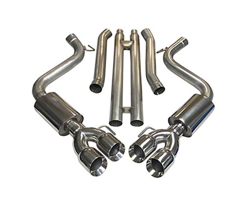 Sport Touring Cat-Back Exhaust with H Pipe and Polished Tips (24-25 Mustang GT w/ Active Exhaust, Dark Horse)