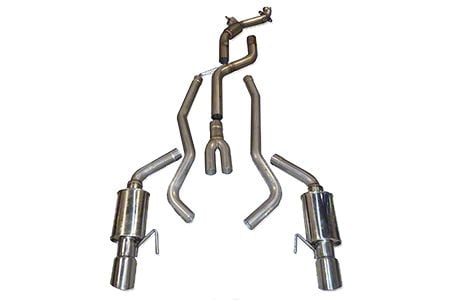 MRT Street Race Turbo-Back Exhaust with Polished Tips; 200 Cell (15-24 Mustang EcoBoost Fastback w/o Active Exhaust)