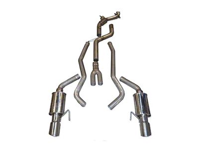 MRT Street Race Turbo-Back Exhaust with Polished Tips; 200 Cell (15-24 Mustang EcoBoost Fastback w/o Active Exhaust)