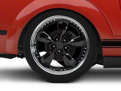 Bullitt Motorsport Gloss Black Wheel; Rear Only; 20x10 (05-09 Mustang GT, V6)