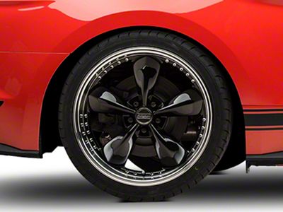 Bullitt Motorsport Gloss Black Wheel; Rear Only; 20x10 (15-23 Mustang EcoBoost w/o Performance Pack, V6)