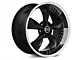 Bullitt Motorsport Gloss Black Wheel; Rear Only; 20x10 (15-23 Mustang EcoBoost w/o Performance Pack, V6)