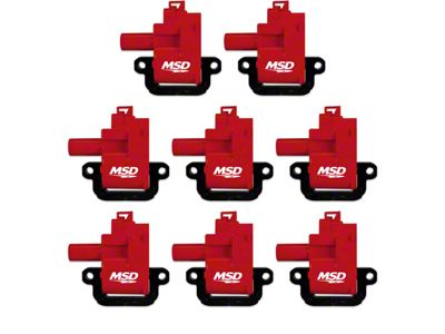 MSD Blaster Coil Packs; Red (98-02 5.7L Camaro)