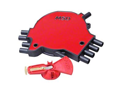 MSD LT1 Distributor Cap and Rotor Kit; Red (93-94 5.7L Camaro)