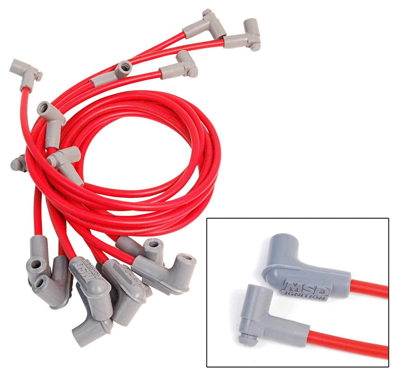 MSD Camaro Super Conductor 8.5mm Spark Plug Wires; Red 32799 (9800 3