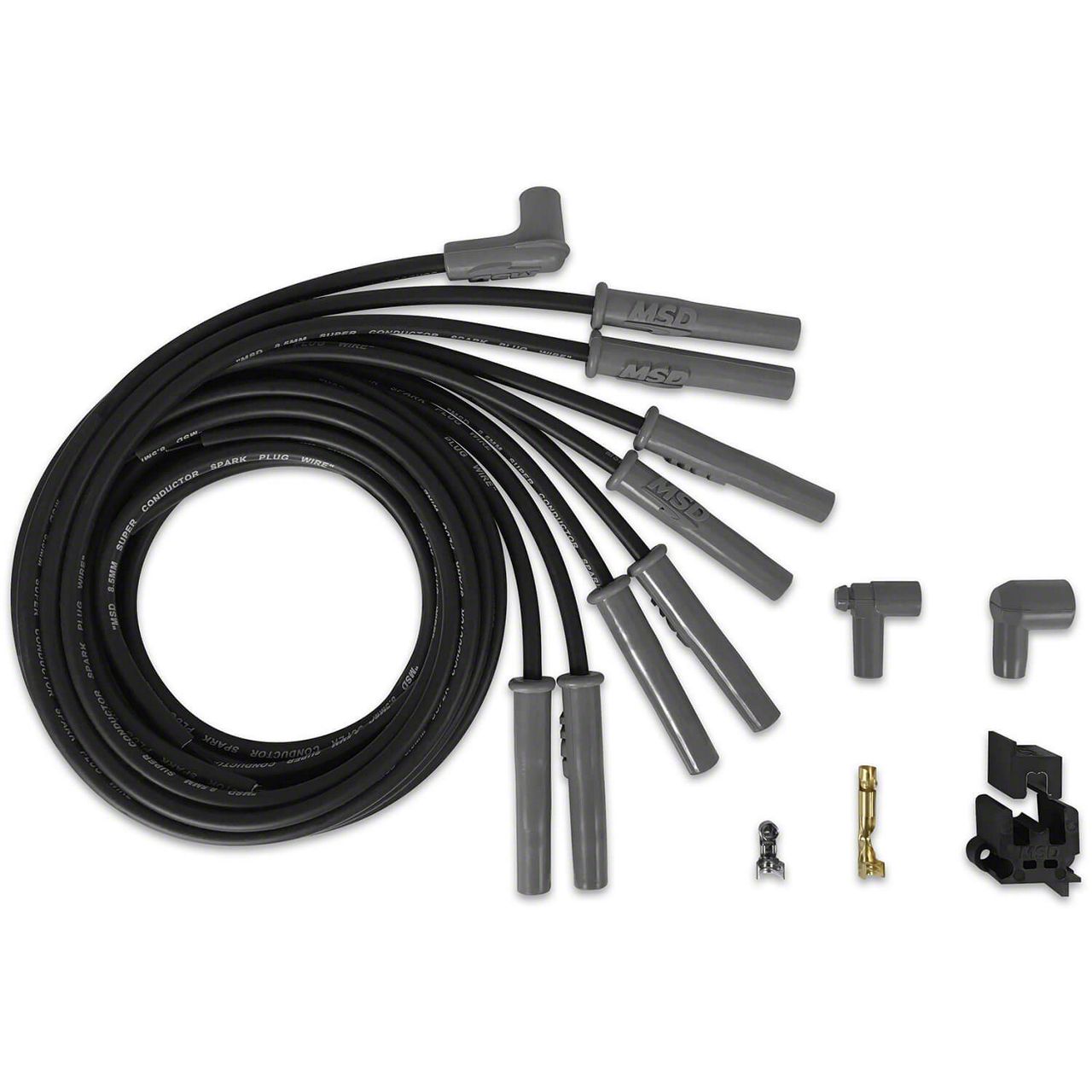 MSD Camaro Super Conductor MultiAngle HEI Spark Plug Wires; Black