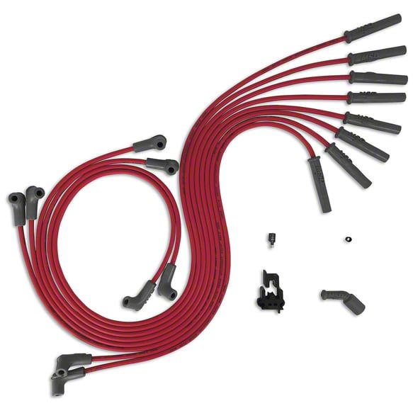 MSD Corvette Universal Super Conductor 8.5mm Spark Plug Wires; Red
