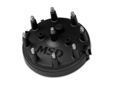 MSD Distributor Cap; Black (79-95 V8 Mustang)