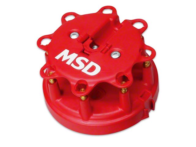 MSD Distributor Cap; Red (79-95 V8 Mustang)
