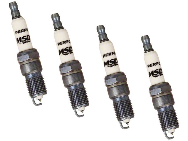 MSD Iridium Tip Spark Plugs; Set of Four (79-04 Mustang)
