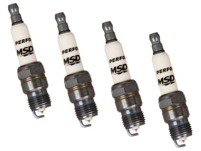 MSD Iridium Tip Spark Plugs; Set of Four (79-82 5.0L Mustang; 84-95 5.0L Mustang)
