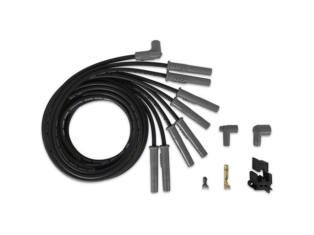 MSD Super Conductor Spark Plug Wire Set; Black (79-94 V8 Mustang)