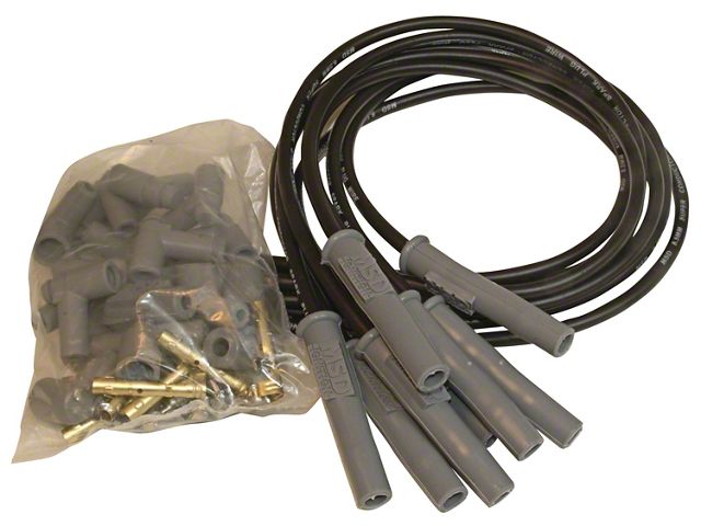 MSD Super Conductor Spark Plug Wire Set; Black (1995 Mustang Cobra R)