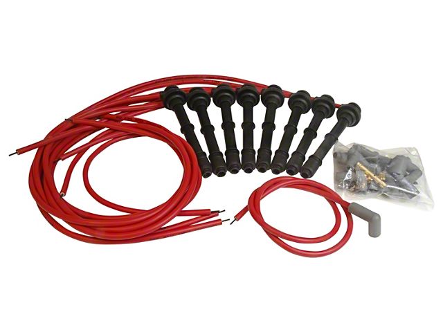 MSD Super Conductor Spark Plug Wire Set; Red (96-04 4.6L Mustang w/ Spark Plugs)