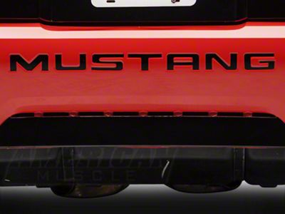 Bumper Insert Letters; Black (99-04 Mustang GT, V6, Mach 1; 1999 Mustang Cobra)