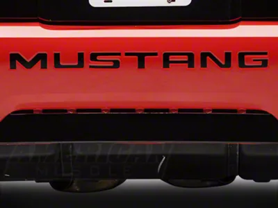 Bumper Insert Letters; Black (99-04 Mustang GT, V6, Mach 1; 1999 Mustang Cobra)